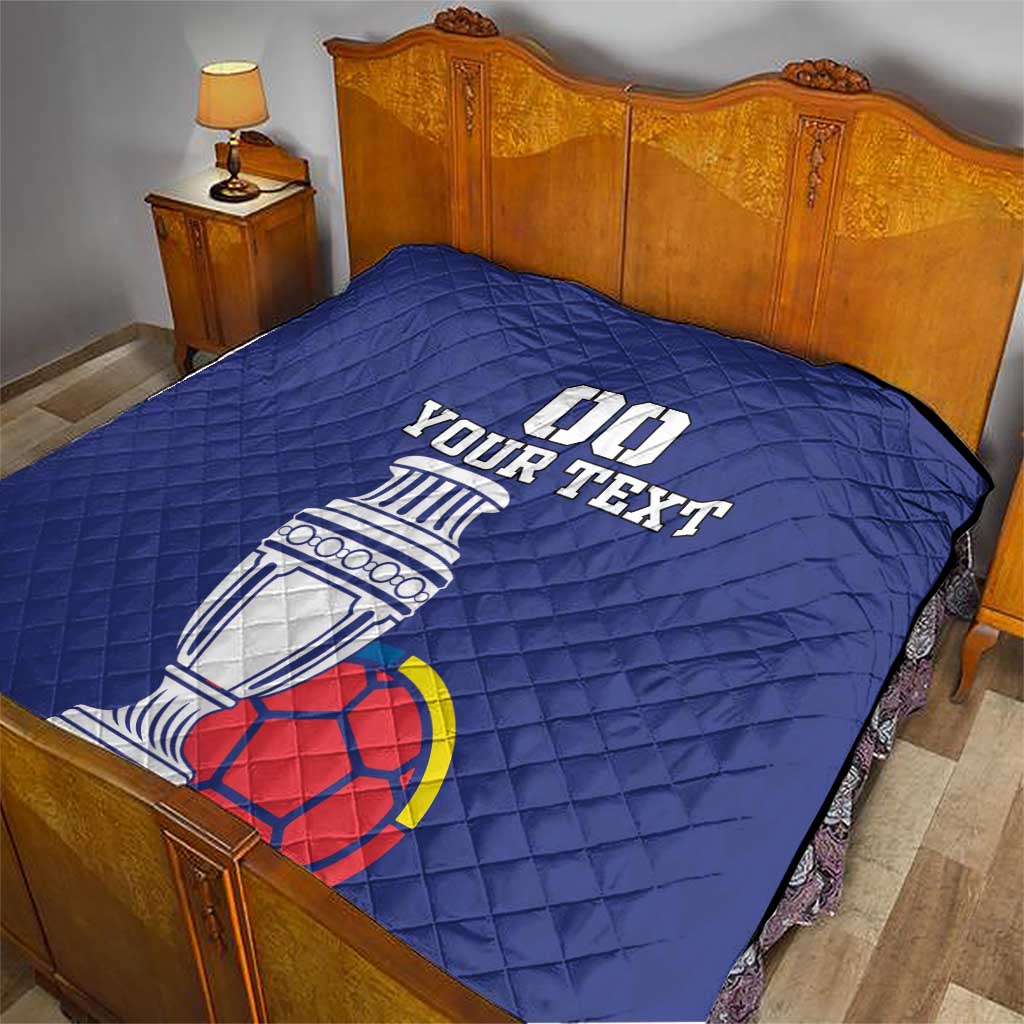 Custom Colombia Football Quilt 2024 Copa America - Wonder Print Shop