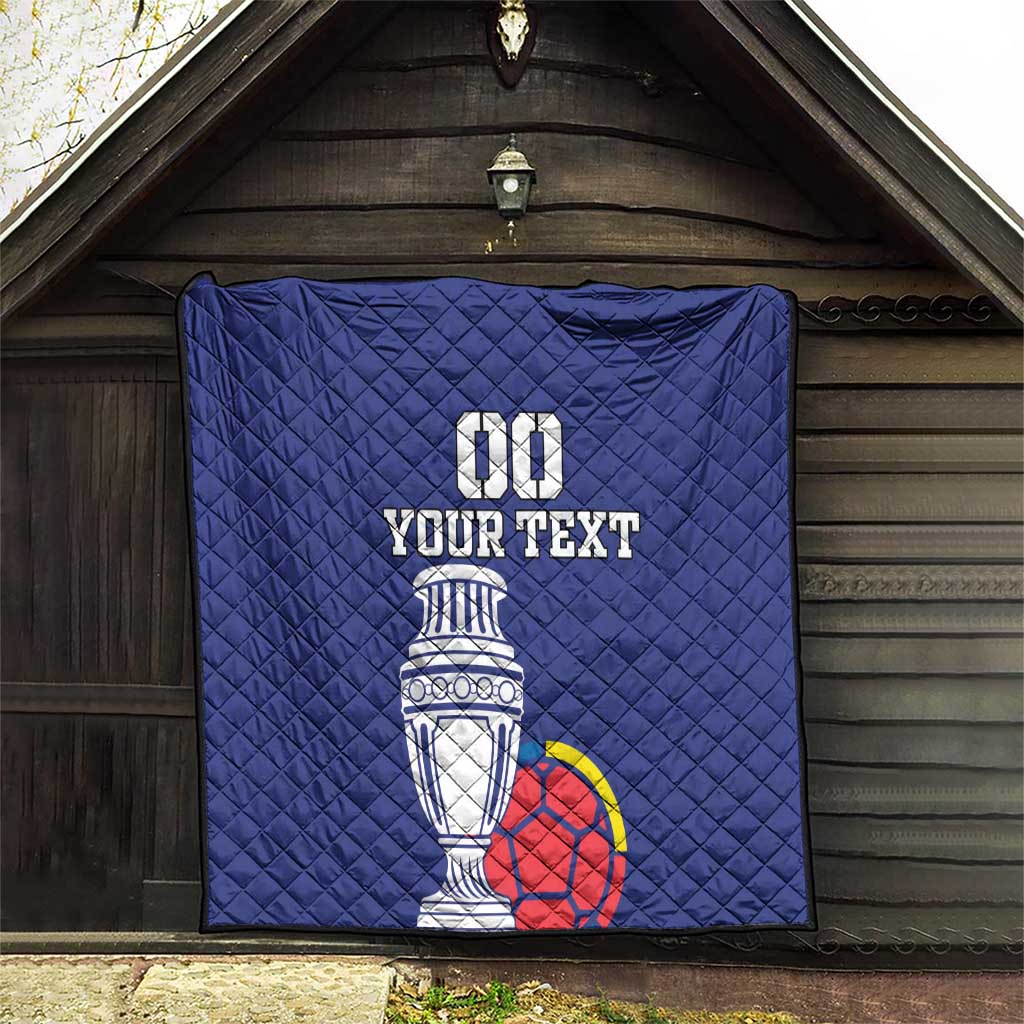 Custom Colombia Football Quilt 2024 Copa America - Wonder Print Shop