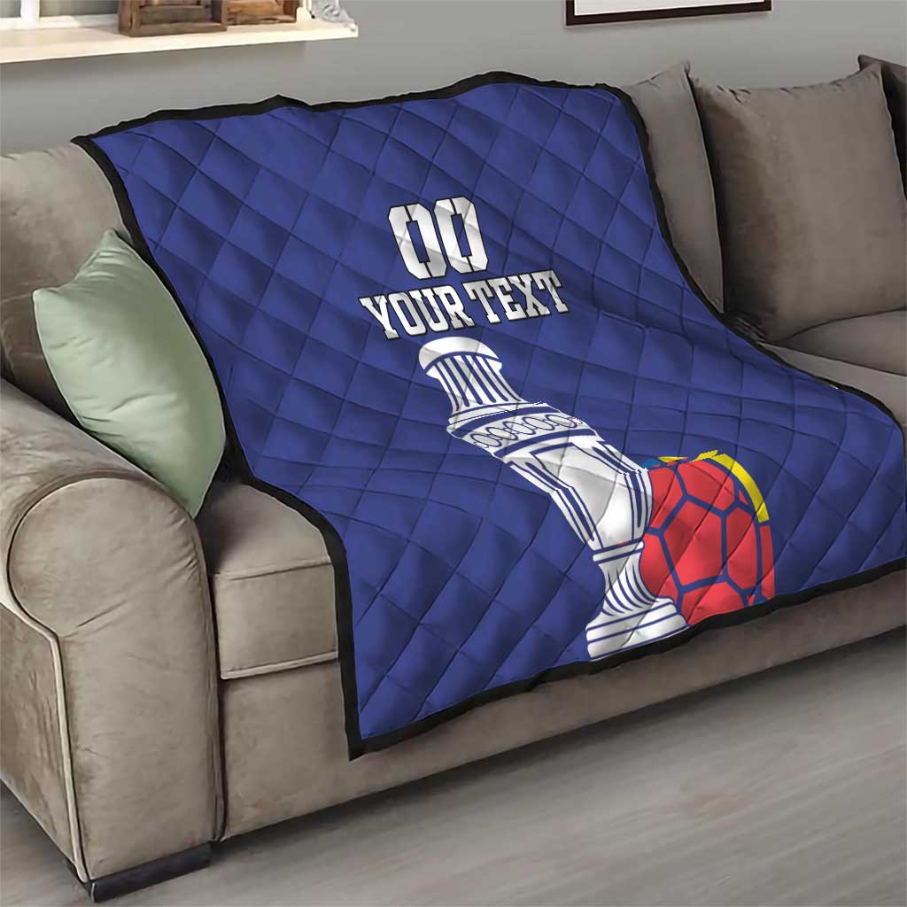 Custom Colombia Football Quilt 2024 Copa America - Wonder Print Shop