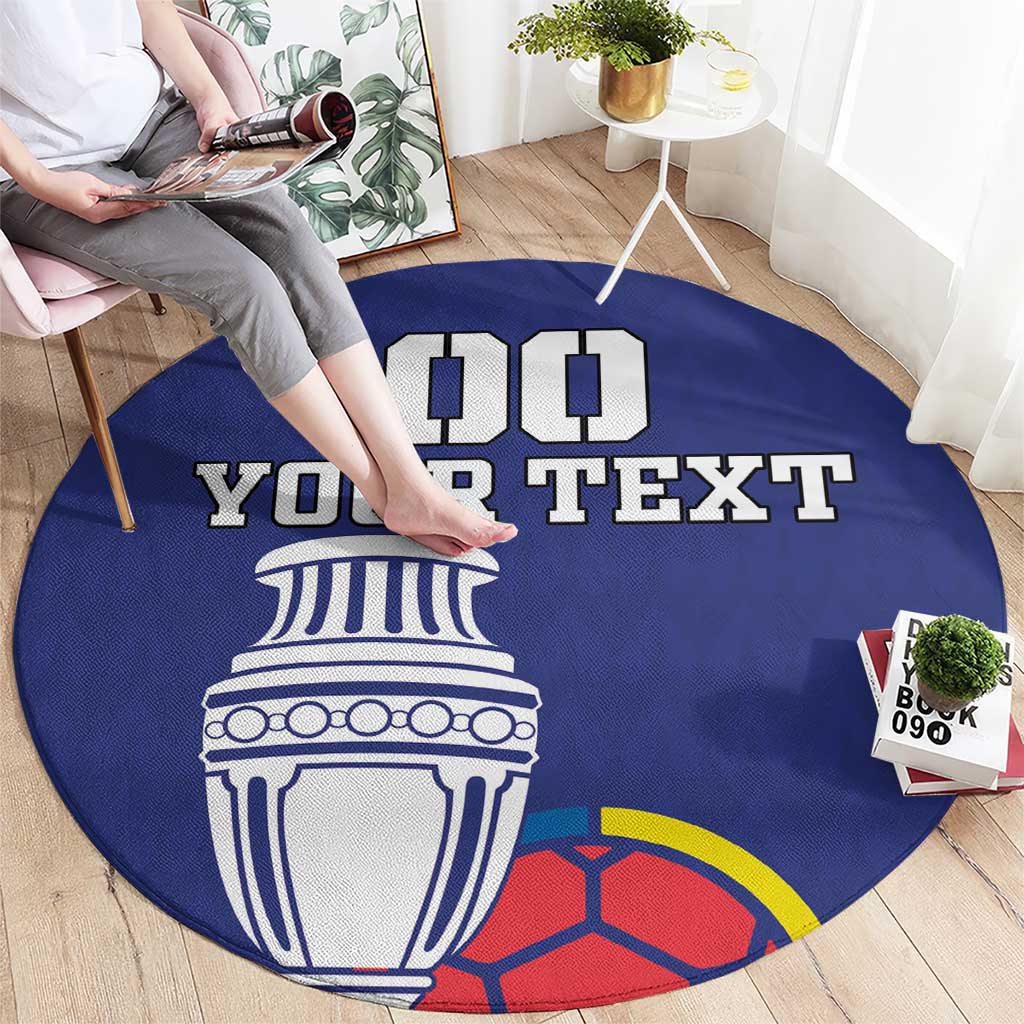 Custom Colombia Football Round Carpet 2024 Copa America