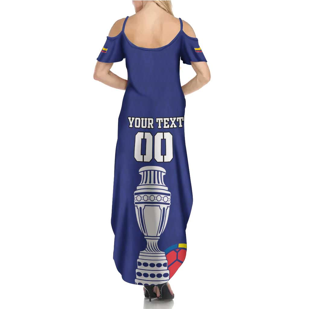 Custom Colombia Football Summer Maxi Dress 2024 Copa America - Wonder Print Shop