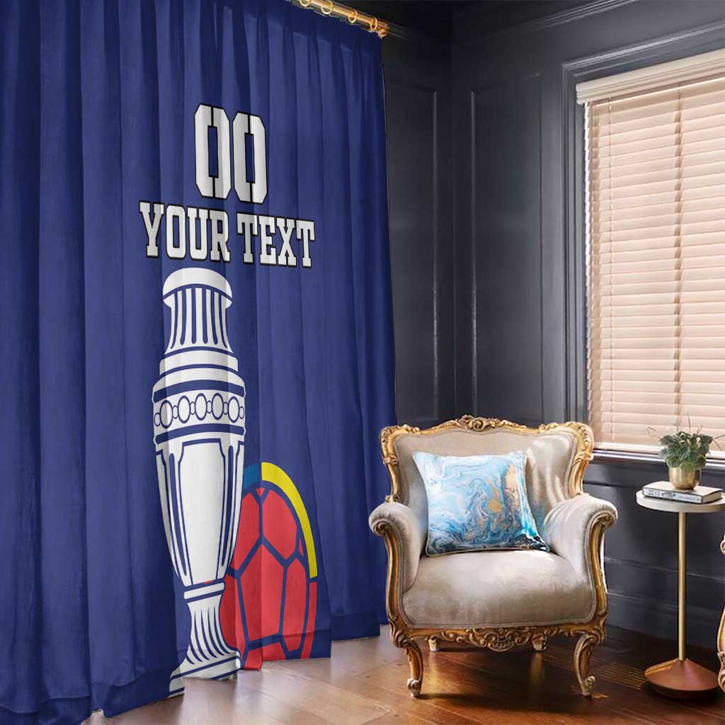 Custom Colombia Football Window Curtain 2024 Copa America - Wonder Print Shop