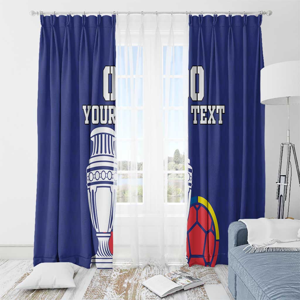 Custom Colombia Football Window Curtain 2024 Copa America - Wonder Print Shop