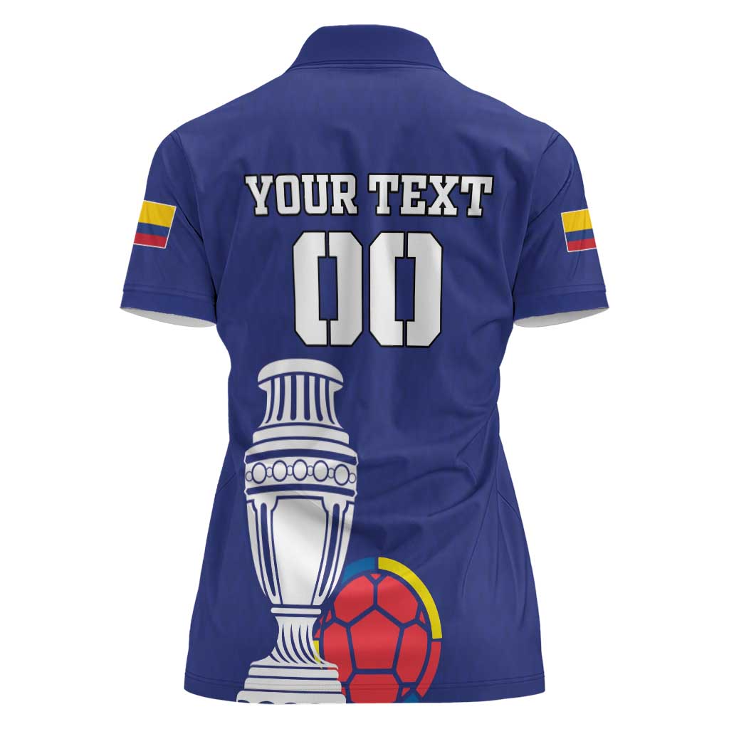Custom Colombia Football Women Polo Shirt 2024 Copa America - Wonder Print Shop