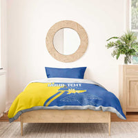 Personalized Ukraine Independence Day Bedding Set Peace Dove Sunflower - Wonder Print Shop