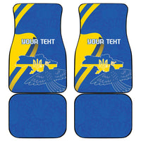 Personalized Ukraine Independence Day Car Mats Peace Dove Sunflower - Wonder Print Shop