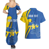 Personalized Ukraine Independence Day Couples Matching Summer Maxi Dress and Hawaiian Shirt Peace Dove Sunflower - Wonder Print Shop