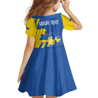 Personalized Ukraine Independence Day Family Matching Off Shoulder Maxi Dress and Hawaiian Shirt Peace Dove Sunflower - Wonder Print Shop