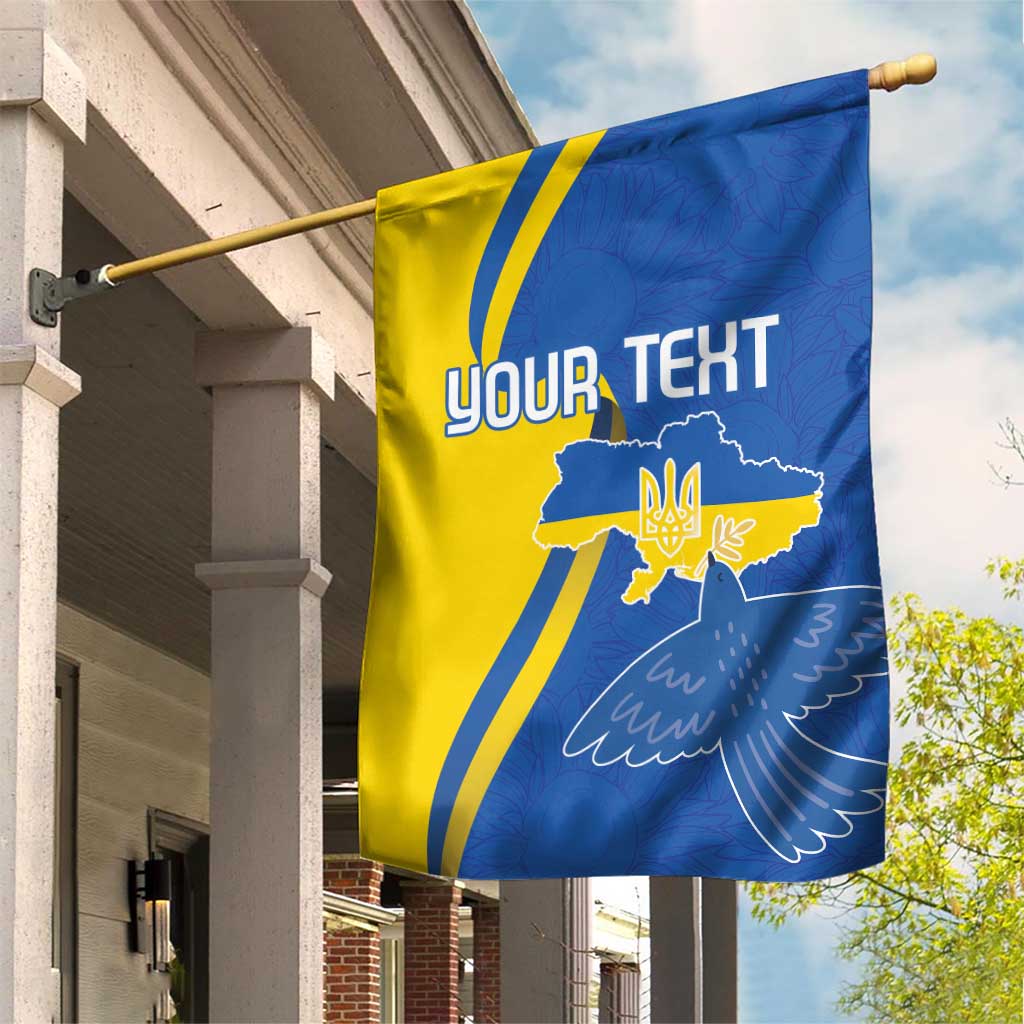 Personalized Ukraine Independence Day Garden Flag Peace Dove Sunflower - Wonder Print Shop