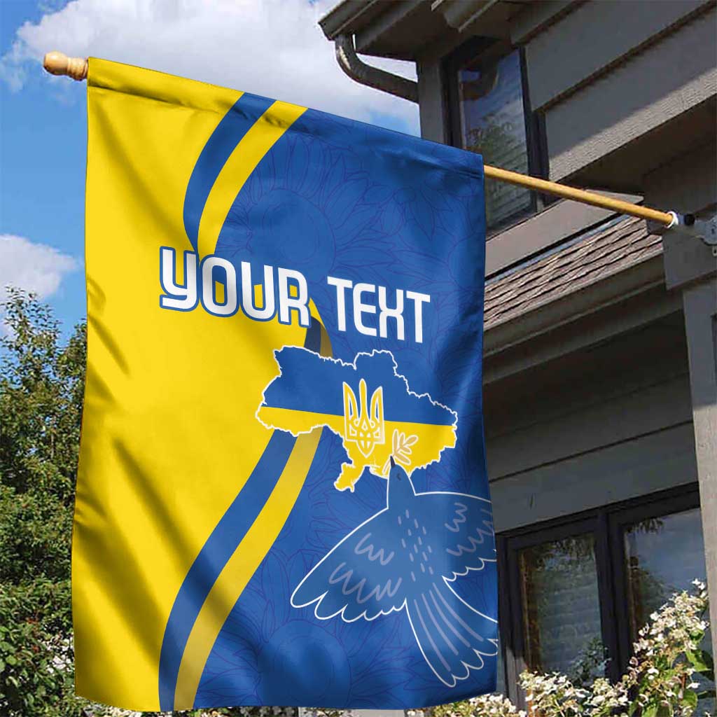 Personalized Ukraine Independence Day Garden Flag Peace Dove Sunflower - Wonder Print Shop