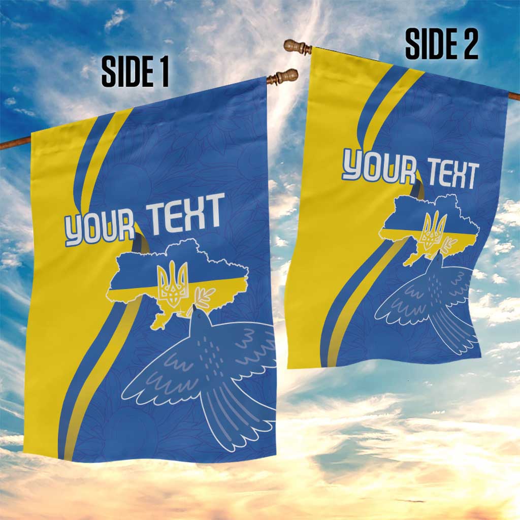 Personalized Ukraine Independence Day Garden Flag Peace Dove Sunflower - Wonder Print Shop