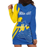 Personalized Ukraine Independence Day Hoodie Dress Peace Dove Sunflower - Wonder Print Shop