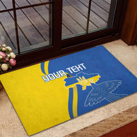 Personalized Ukraine Independence Day Rubber Doormat Peace Dove Sunflower - Wonder Print Shop