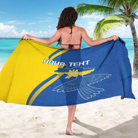 Personalized Ukraine Independence Day Sarong Peace Dove Sunflower - Wonder Print Shop