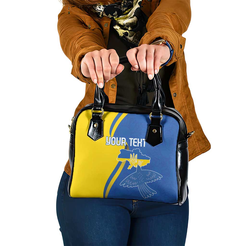 Personalized Ukraine Independence Day Shoulder Handbag Peace Dove Sunflower