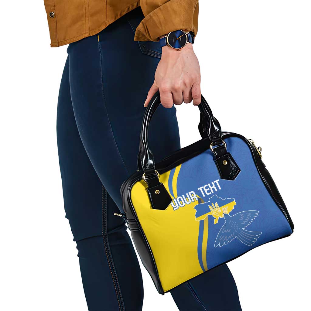 Personalized Ukraine Independence Day Shoulder Handbag Peace Dove Sunflower