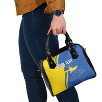 Personalized Ukraine Independence Day Shoulder Handbag Peace Dove Sunflower