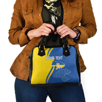 Personalized Ukraine Independence Day Shoulder Handbag Peace Dove Sunflower