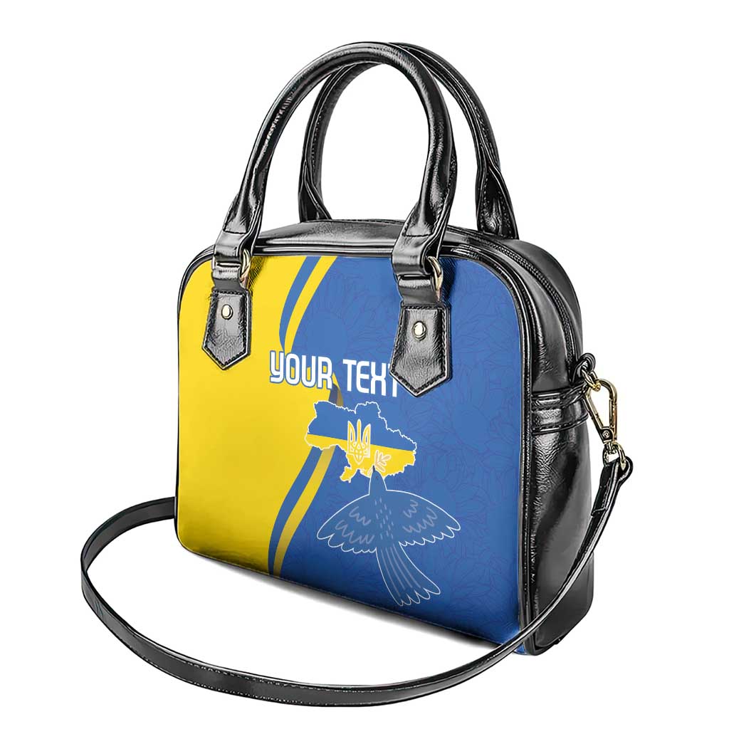 Personalized Ukraine Independence Day Shoulder Handbag Peace Dove Sunflower