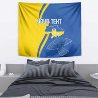 Personalized Ukraine Independence Day Tapestry Peace Dove Sunflower - Wonder Print Shop