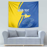 Personalized Ukraine Independence Day Tapestry Peace Dove Sunflower - Wonder Print Shop