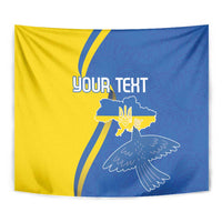 Personalized Ukraine Independence Day Tapestry Peace Dove Sunflower - Wonder Print Shop