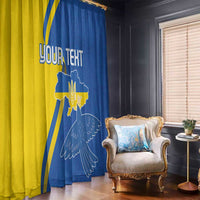 Personalized Ukraine Independence Day Window Curtain Peace Dove Sunflower - Wonder Print Shop