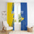 Personalized Ukraine Independence Day Window Curtain Peace Dove Sunflower - Wonder Print Shop