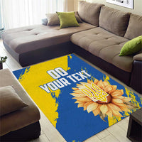 Custom Ukraine Independence Day Area Rug Dove Of Peace With Grunge Pattern - Wonder Print Shop