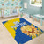 Custom Ukraine Independence Day Area Rug Dove Of Peace With Grunge Pattern - Wonder Print Shop
