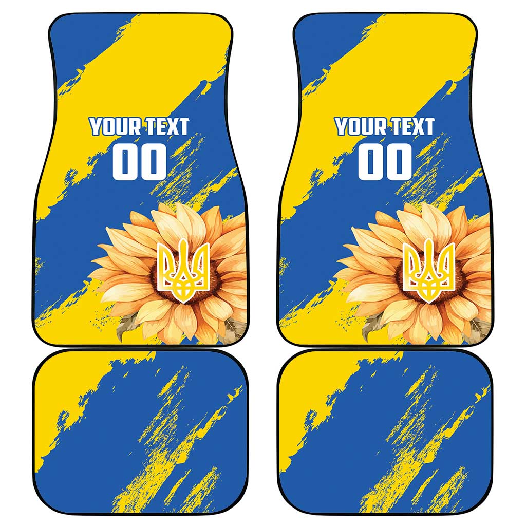 Custom Ukraine Independence Day Car Mats Dove Of Peace With Grunge Pattern - Wonder Print Shop