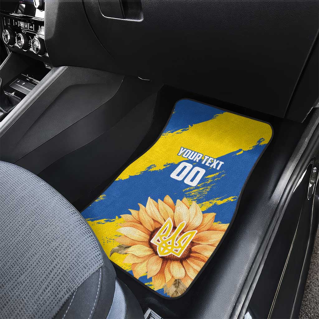 Custom Ukraine Independence Day Car Mats Dove Of Peace With Grunge Pattern - Wonder Print Shop