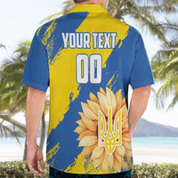 Custom Ukraine Independence Day Hawaiian Shirt Dove Of Peace With Grunge Pattern - Wonder Print Shop