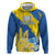 Custom Ukraine Independence Day Hoodie Dove Of Peace With Grunge Pattern - Wonder Print Shop