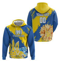 Custom Ukraine Independence Day Hoodie Dove Of Peace With Grunge Pattern - Wonder Print Shop