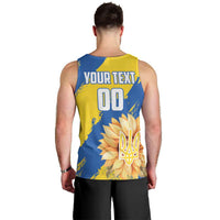 Custom Ukraine Independence Day Men Tank Top Dove Of Peace With Grunge Pattern - Wonder Print Shop