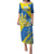 Custom Ukraine Independence Day Puletasi Dove Of Peace With Grunge Pattern - Wonder Print Shop