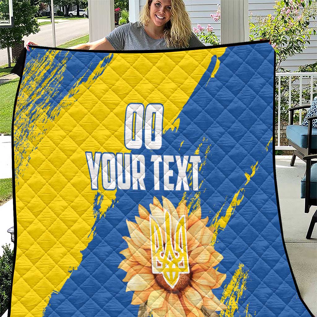 Custom Ukraine Independence Day Quilt Dove Of Peace With Grunge Pattern - Wonder Print Shop