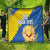 Custom Ukraine Independence Day Quilt Dove Of Peace With Grunge Pattern - Wonder Print Shop