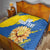 Custom Ukraine Independence Day Quilt Dove Of Peace With Grunge Pattern - Wonder Print Shop