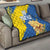 Custom Ukraine Independence Day Quilt Dove Of Peace With Grunge Pattern - Wonder Print Shop
