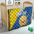 Custom Ukraine Independence Day Quilt Dove Of Peace With Grunge Pattern - Wonder Print Shop