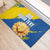 Custom Ukraine Independence Day Rubber Doormat Dove Of Peace With Grunge Pattern - Wonder Print Shop