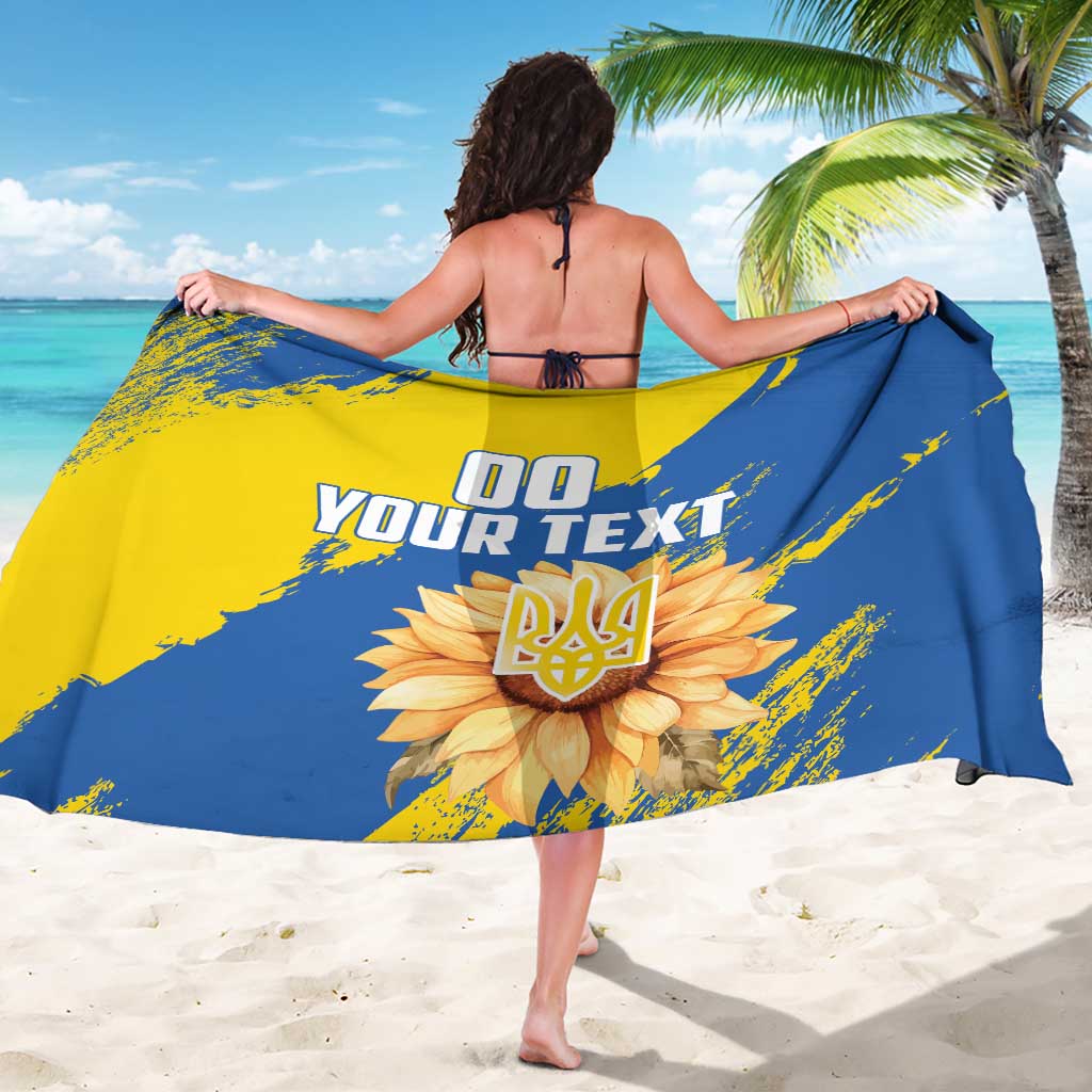 Custom Ukraine Independence Day Sarong Dove Of Peace With Grunge Pattern - Wonder Print Shop