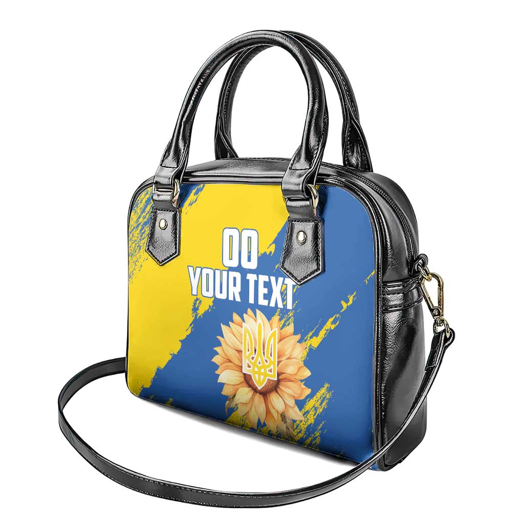 Custom Ukraine Independence Day Shoulder Handbag Dove Of Peace With Grunge Pattern