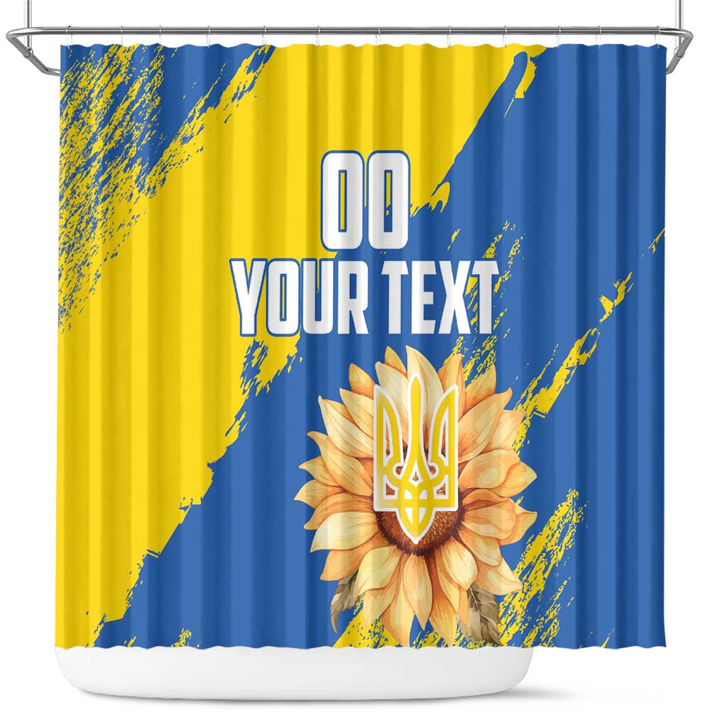 Custom Ukraine Independence Day Shower Curtain Dove Of Peace With Grunge Pattern