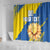 Custom Ukraine Independence Day Shower Curtain Dove Of Peace With Grunge Pattern