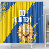 Custom Ukraine Independence Day Shower Curtain Dove Of Peace With Grunge Pattern