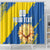 Custom Ukraine Independence Day Shower Curtain Dove Of Peace With Grunge Pattern