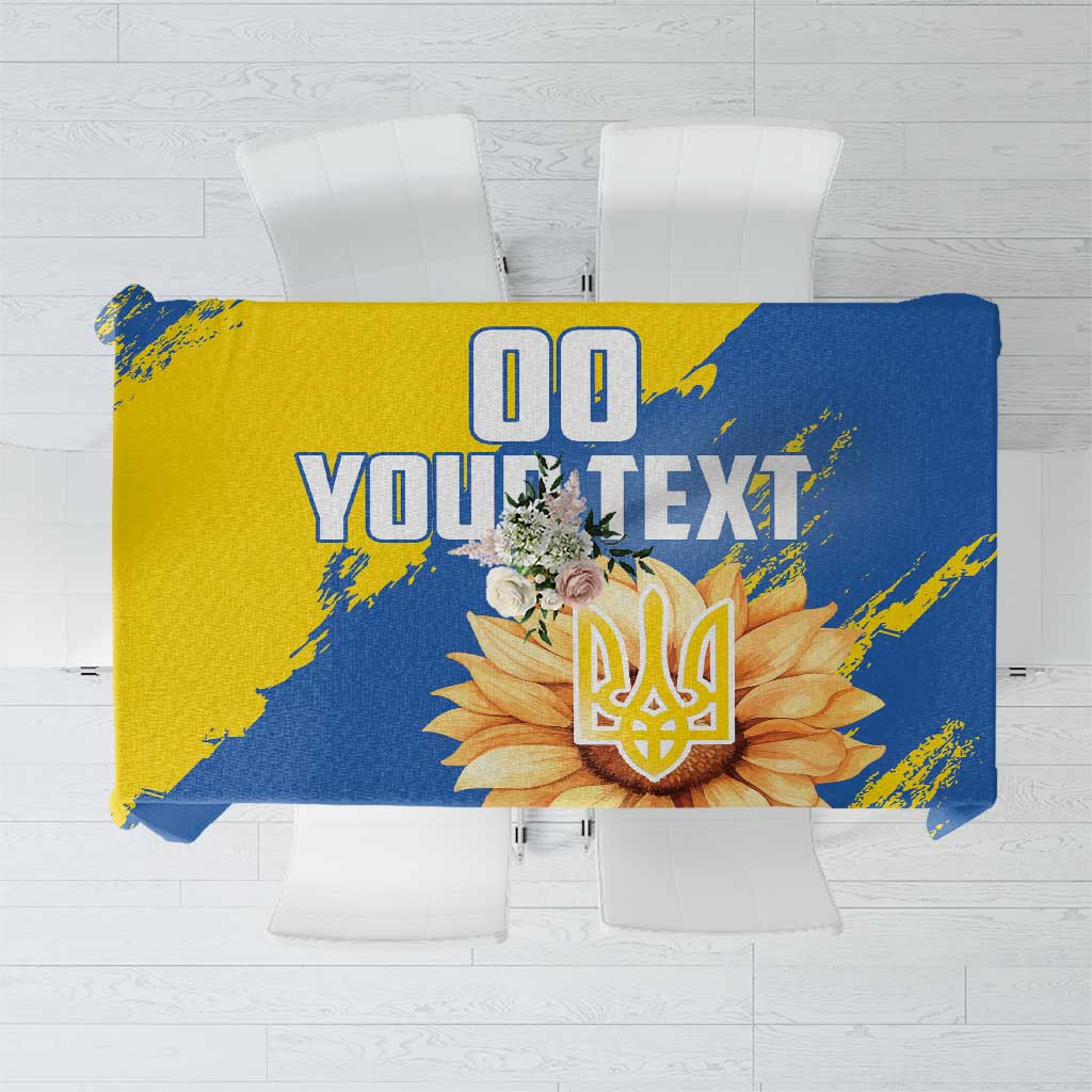 Custom Ukraine Independence Day Tablecloth Dove Of Peace With Grunge Pattern - Wonder Print Shop